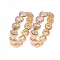 Hearts Go Round Hoop Earrings